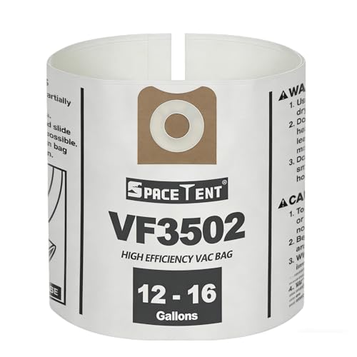 5 Pack VF3502 Replacement for Rigid Shop Vac Bags Size A, Part# 23743 - size: 5PK, style: Heavy Duty