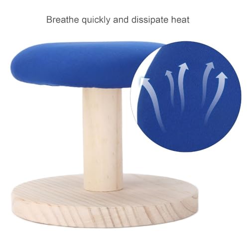Tabletop Mini Ironing Board, Portable Small Wood Ironing Board with Cotton Cover, 11.02 x 5.91 in, Blue, for Home Sewing Travel(Round Ironing Stool) - style: Round ironing stool
