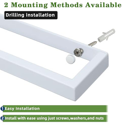 Alise Hand Towel Holder Towel Bar for Bathroom Wall Mounted 8 Inch,White - color: White, size: 8-Inch
