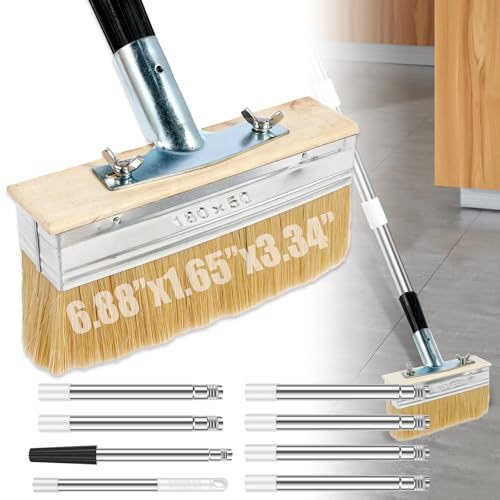 Deck Stain Brush with 67'' Long Handle, 8-Section Adjustable Extension Pole - style: 1pcs