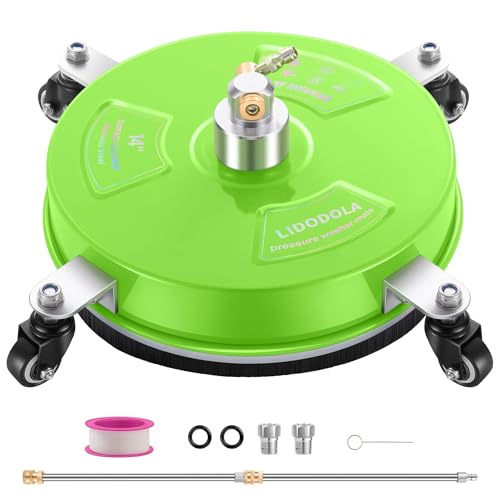 LidoDola 14'' Pressure Washer Surface Cleaner Green, Power Washer Accessory - size: 14 INCH GREEN