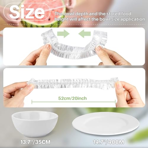 MAQIHAN 200 Bowl Covers Bread Proofing - Extra Large Plastic Wrap for Food - size: Large