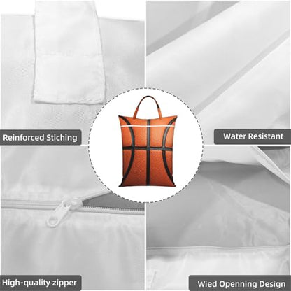 Basketball Travel Laundry Bag Washable Dirty Clothes Bag for Gym - color: Basketball