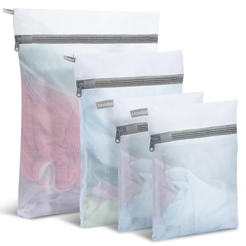 Mesh Laundry Bags for Delicates, 4Pcs Laundry Bags Mesh Wash Bags, Lingerie Bags for Washing Delicates, Laundry Bag for Delicates, Dorm Room Essentials (1 Large,1 Medium,2 Small) - size: 1Large,1Medium,2Small(4Pcs)