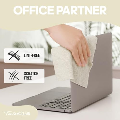 Fantasticlean Microfiber Cleaning Cloth Roll, 60 Pack, 8" x 8", Off White - color: Off-white