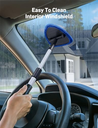AstroAI 21" Extra-Long Windshield Cleaner Tool & Car Interior Detailing Kit - color: Blue, size: 21 in
