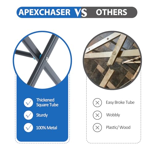 APEXCHASER Oversize 3-Tier Clothes Drying Rack, No Install, Graphite - color: Graphite