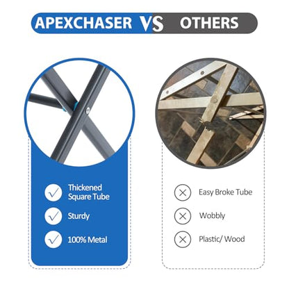 APEXCHASER Oversize 3-Tier Clothes Drying Rack, No Install, Graphite - color: Graphite