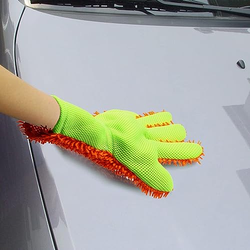 BokWin 2-Pack Car Wash Mitt, Orange - color: Orange