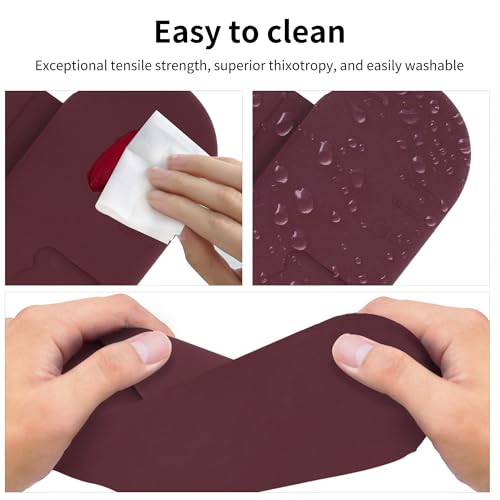 Travel Silicone Makeup Brush Holder with Cleaning Pad and Magnetic Closure - color: Brown