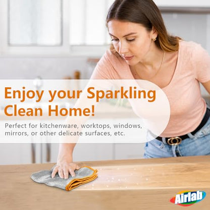 Airlab Glass Polishing Streak Free Miracle Cleaning Cloth, Sliver-Orange - color: Sliver-orange