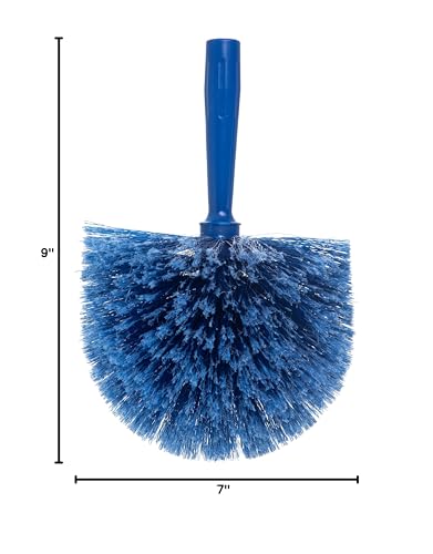 Sparta Round Duster Head, Soft Flagged Bristles, 9 Inch, Blue, 12-Pack