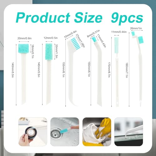 8pcs Small Household Cleaning Brushes, Small Cleaning Brush Set Detail Cleaning Brush Crevice Cleaning Tool for Window Toilet Keyboard Humidifier Bottle Space Gaps Corner