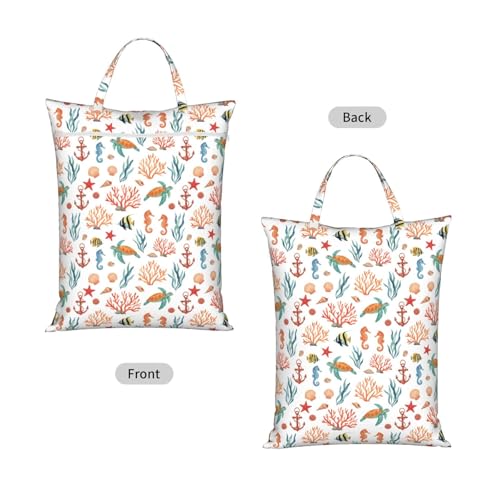 Sea World Travel Laundry Bag Washable Dirty Clothes Bag for Gym - color: Sea World