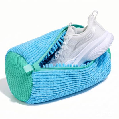 Shoes Washing Bag(2Pcs) Durable Sneaker Laundry Bag for Washer Dryer(Blue) - color: Blue