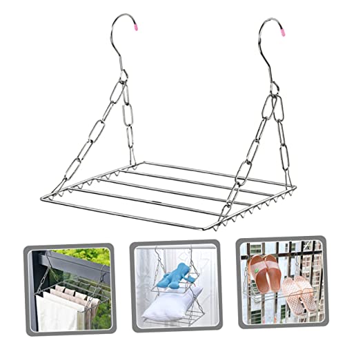 MAGICLULU Multi-Functional Shoes Drying Rack Balcony Stainless Steel Shoe Hanging Racks Drying Clothes Clothes Dryer Window Drying Outdoor Hanging Drying