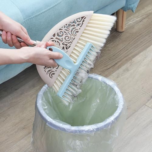 Gatuida 2-Pack Broom Hair Removal Comb Handheld Hair Cleaning Tool with Comfortable Grip Handle Lint and Pet Removal Tool for Brooms Carpets and Home Cleaning 6.69 X 6.61 X 0.11 in