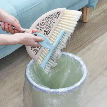Gatuida 2-Pack Broom Hair Removal Comb Handheld Hair Cleaning Tool with Comfortable Grip Handle Lint and Pet Removal Tool for Brooms Carpets and Home Cleaning 6.69 X 6.61 X 0.11 in