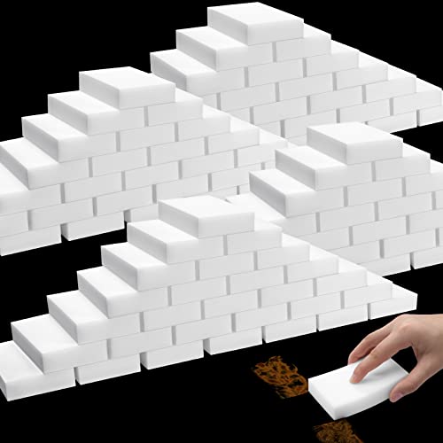 500 Pcs Magic Sponge Eraser Bulk Foam Sponge Cleaning Pads Multi Surface Household Cleaning Kitchen Dish Sponges Non Scratch Scrub Sponge Pads for Sink Bathtub Floor Bathroom Wall Cleaner - style: Basic Style
