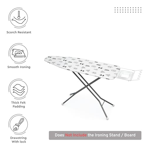 Encasa XO Ironing Board Cover and Pad 54"x18" X-Large, Thick Felt - color: Black Arrow, size: X-Large (54"x18")