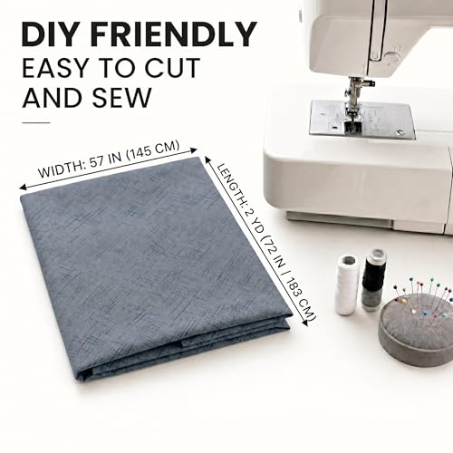 57" Wide Scorch Resistant Ironing Board Cover Fabric by the Yard (2 Yard), Insulated Thermal Heat Resistant Fabric for DIY Sewing Projects, Potholders, Oven Mitts, (Crosshatch Pattern Twill) - color: Blue Crosshatch