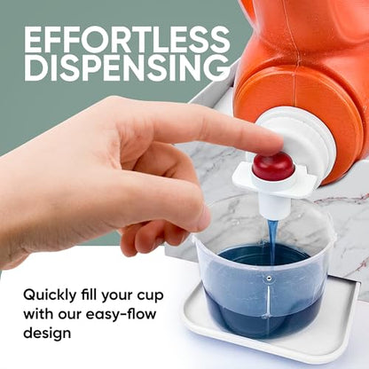 Skywin Liquid Laundry Detergent Dispenser Holder with Drip Tray - 1 Pack - color: Marble