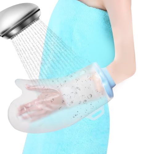 Waterproof Cast Cover Arm Adult Cast Covers for Shower Arm Watertight Seal Cast Bag for Shower Hand Reusable Hand Cover Keep Bandage Dry for Broken Fingers Wrists - size: Adult Hand