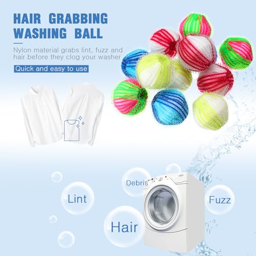 Blulu 12 Pieces Pet Hair Remover for Laundry, Stylish Color - color: Stylish Color