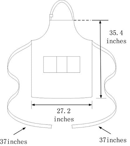 Navy Professional Resist Water Adjustable Extra Long Bib Apron 3 Pockets Home Kitchen Garden Restaurant Cafe Bar Pub Bakery for Cooking Chef Baker Servers Craft Unisex - color: Navy
