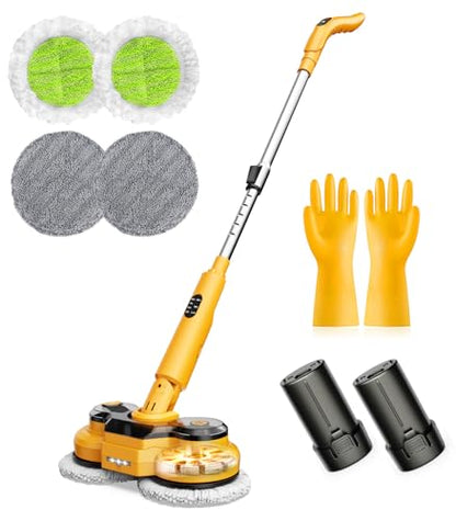 Electric Spin Mop M2, 5000mAh, 110-Min Runtime, 800RPM Cordless Power Mop