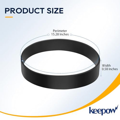 KEEPOW Vacuum Belt Compatible with Eureka Airspeed Compact Bagless Upright - size: 2*Belts