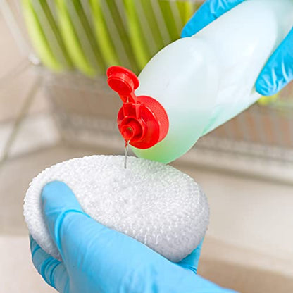 Blulu 15 Pcs Plastic Dish Scrubbers, Nylon Mesh Pads, Simple Colors - color: Simple Colors