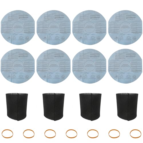 Dry Filters and 4 Pcs 90585 Foam Sleeve Filter Kit for 1 gallon shop vac mini 2011600(2E200) 1x1 vac 2010100, Includes 6 Retaining Bands Upgrade by GruDawu