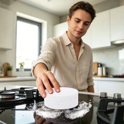 3-Pack Large Sponge, Kitchen Sponges, Handy Sponges, Cellulose Sponges, Dish Washing Sponge, Natural Sponge, Car Washing Sponge, Eco Friendly Sponge (Round, 4" X 4" X 2"), White - color: B-white