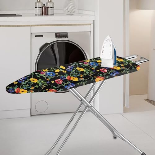 Floral Ironing Board Cover and Pad, Smooth Iron Board Cover, Stain Resistant and Scorch, Easy Installation Ironing Cover - color: Floral Colorful