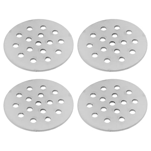 Round Drain Cover Grates 1.57"/4cm Dia Drain, 304 Stainless Steel Drainage Grate Cover Round Replacement Floor Drain Strainer for Shower, Bathroom Floor, Balcony, and Outdoor Garden Drains -4pcs - size: 1.57"/4cm