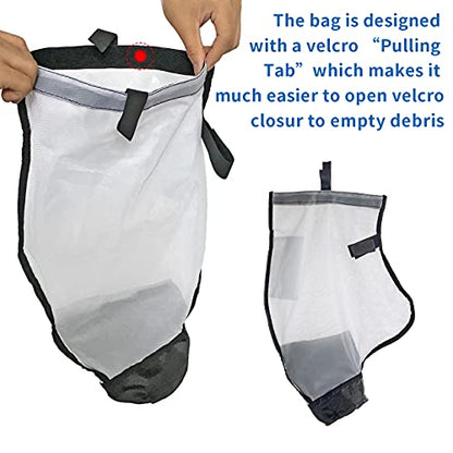 360240 Racer Pool Cleaner Debris Bag Kit/with Hook & Loop Fastener, for Pentair Automatic Pool Cleaner Replacement Parts 360228 & LS 360330 Pool Cleaner Pentair Rover Vacuum Bag (2 Pack)