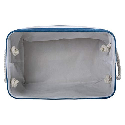 Bone Dry Pet Storage Collection Striped Paw Patch Bin, Large Rectangle, Navy - color: Navy, size: Large Rectangle
