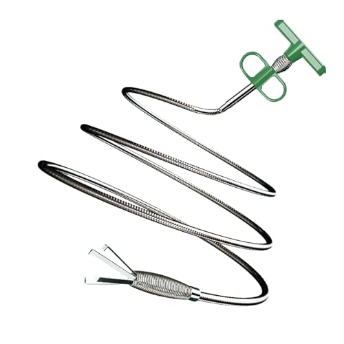 76 inch Drain Clog Remover，Drain Snake - Flexible Grabber Claw Pick Up Reacher Tool for Home Sink, Bathroom Tub,Drain, Toilet, Tight Spaces - color: Green, style: 76 IN
