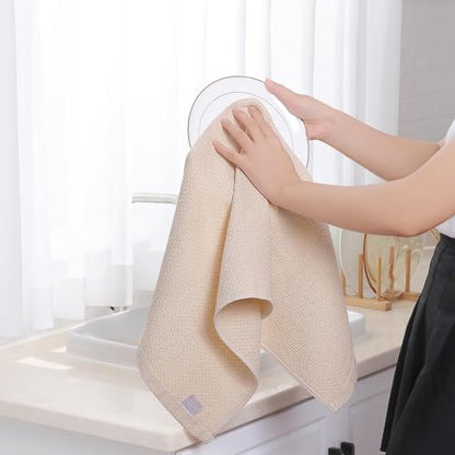 Homaxy 100% Cotton Waffle Weave Kitchen Dish Towels 18-Pack, Beige - color: Beige, size: 13 X 28 - 18 Pack