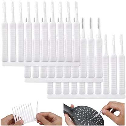 30 Pcs Shower Head Cleaning Brush, Shower Head Cleaner Tool Multifunctional Shower Head Cleaning Brushes for Household Bathroom - color: White,30pcs