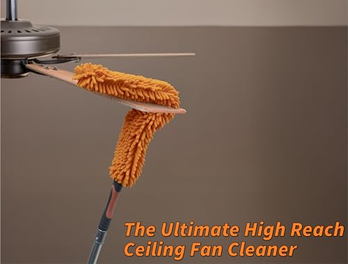 Ceiling Fan Blade Duster Cleaner with 4-14 ft Extension Pole (20ft Reach)