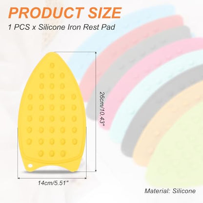 PATIKIL Silicone Iron Rest Pad, Multipurpose Hot Heat Resistant Iron Rest Plate Protective Pad for Ironing Board Hot Resistant Steamer Steam Compact Mat, Yellow - color: Yellow