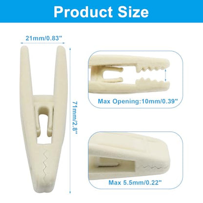 Velvet Hanger Clips, 40 PCS, Beige - color: Beige
