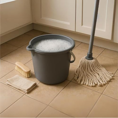 10QT (9.5L) Cleaning Bucket with Handle and Spout - Charcoal Grey