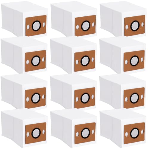Replacement Dust Bags for ILIFE A12 Pro/ A30 Pro/ V9 Pro Self Emptying Robot Vacuum Cleaner, ILIFE Robot Vacuum Replacement Parts Robot Vacuum Bags Vacuum Dust Bag Accessories (12 Pack) - color: 12 Pack
