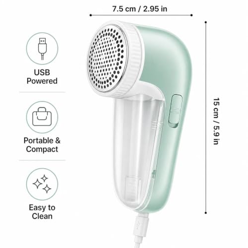 Electric Fabric Shaver, Lint & Fluff Remover with Replaceable Blades, Ideal for Clothes, Sweaters and Sofas, Home Use