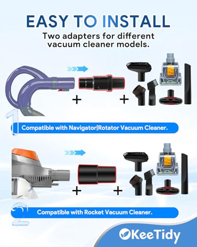 Upgraded Pet Hair Power Brush Attachment Compatible with Shark Navigator - color: 6 brush heads + 2 adapters