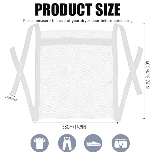Shoe Dryer Bag Sneaker Wash & Dry Net Bag for Dryer Laundry, Sneaker Laundry HoneyComber Mesh Bags with Zipper and Strap for Shoes Washing Mesh Net for Most Dryers Door 15.7" Large