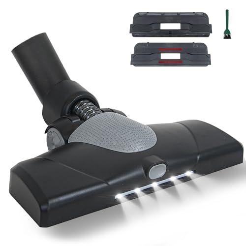 EZ SPARES LED 2-in-1 Vacuum Floor Head, 32mm/35mm Swivel Cleaning Tool